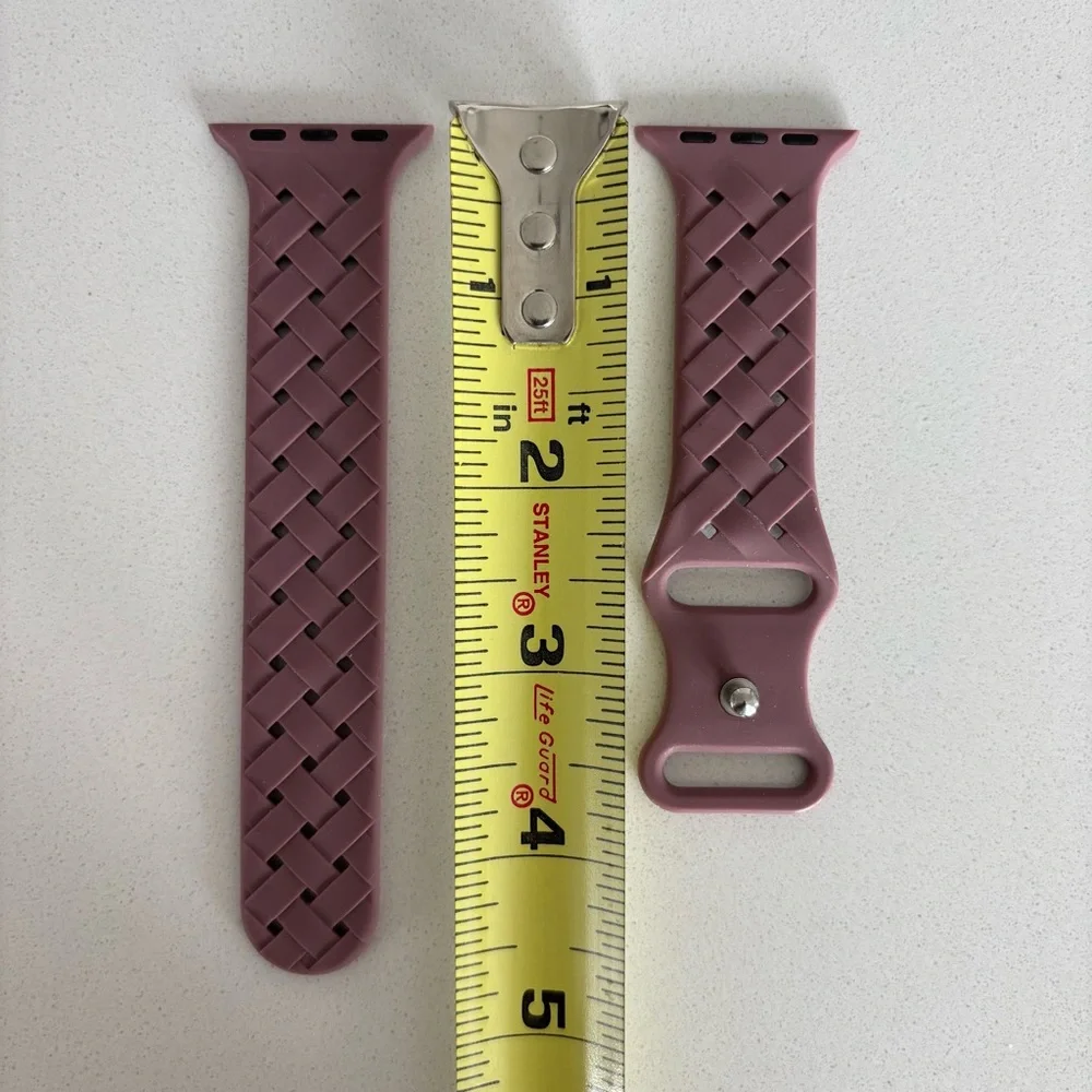 38/40/41 MM mauve purple/brown woven Apple Watch silicone band